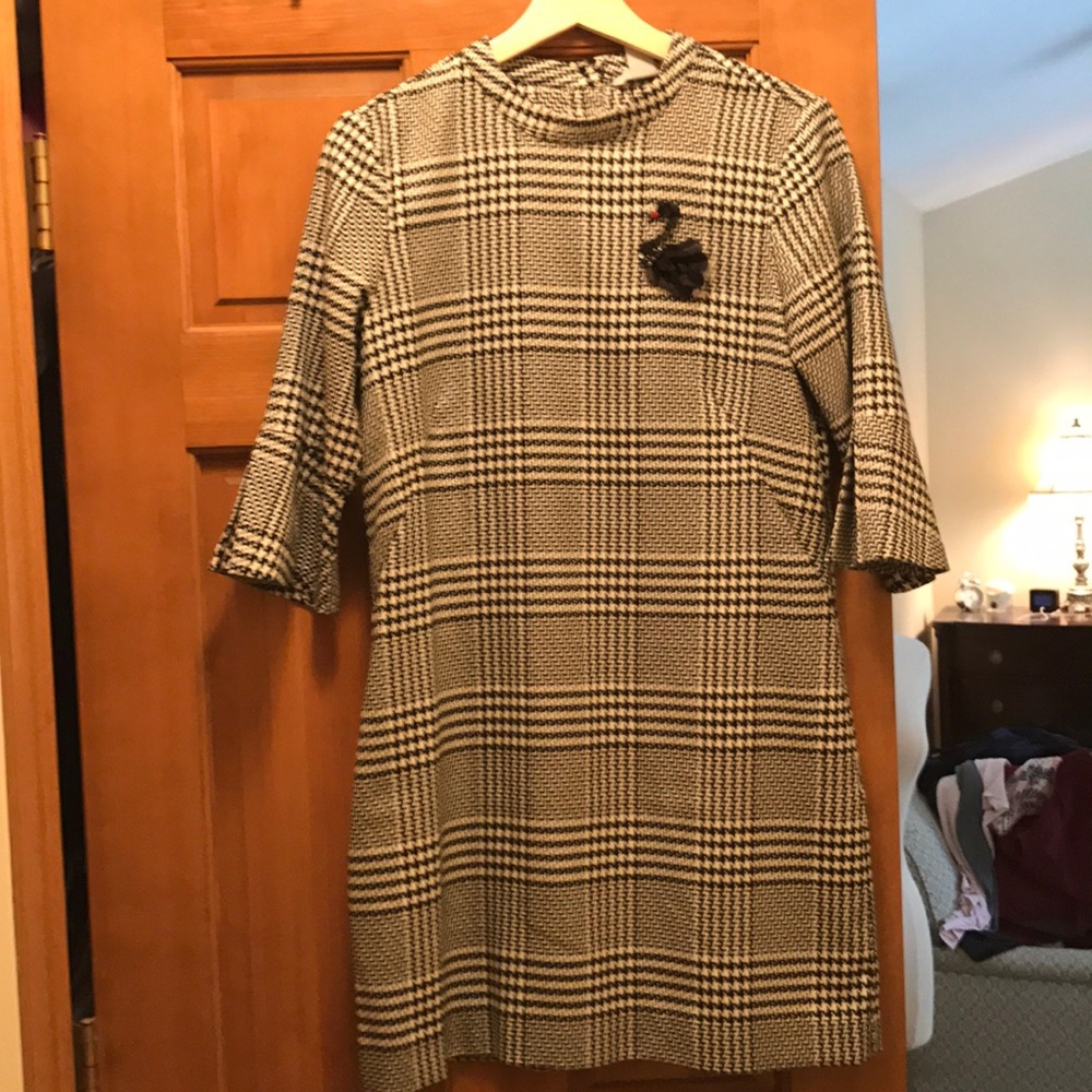 H&M Tweed 'Mad Men' tunic with sequin swan